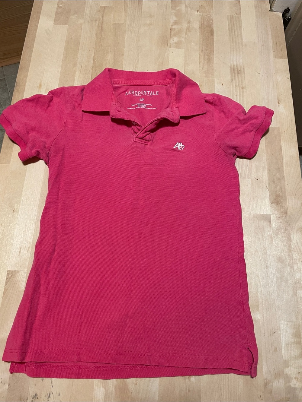 Aeropostale Hot Pink Polo Shirt